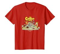 The Cuphead Show! Boss Fight Graphic Tee T-Shirt, Youth, Red, 2T