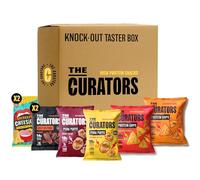 THE CURATORS High Protein Knock-Out Taster Box, Biltong, Pork Puffs, Cheesies & Protein Chips (8 Items) Savoury Snack Variety Gift Party Hamper