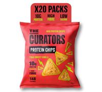 THE CURATORS Protein Chips, Thai Sweet Chilli, 35g (20 Packs), 10g Protein, High Fibre, 147 Calories, Gluten Free, Vegan (20x35g), Lentil & Soy Crisps.