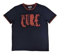 The Cure Band Logo Ringer T-Shirt, Navy, M