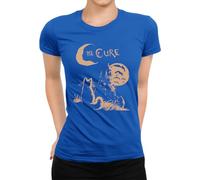 The Cure Cat Moon Lover 90s Women's T-Shirt, blue, S