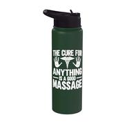 The Cure for Anything is a Good Massage Therapist Stainless Steel Insulated Water Bottle