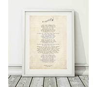 The Cure - Friday I'm In Love - Song Lyric Art Poster Print (UNFRAMED) - Sizes A4 (29.7 x 21cm) and A3 (42 x 29.7cm) (A3)