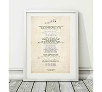 The Cure - Just Like Heaven - Song Lyric Art Poster Print (UNFRAMED) - Sizes A4 (29.7 x 21cm) and A3 (42 x 29.7cm) (A4)