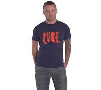 The Cure T Shirt Band Logo Official Unisex Navy Blue XXL