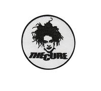 The Cure White Black Pop Rock Wave Gothic Patch Badge Embroidered Iron on Applique Souvenir Accessory