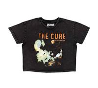 The Cure Women's Disintegration Stone Wash Crop Top in Charcoal | Size: XL The Cure Charcoal XL