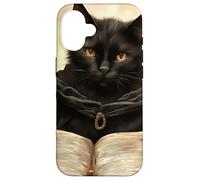The Curious Black Cat Book of Magic Case for iPhone 16