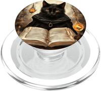 The Curious Black Cat Book of Magic PopSockets PopGrip for MagSafe