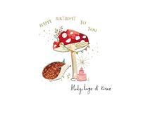 The Curious Inksmith Greetings Card - Happy Birthday to You - Hedgehugs and Kisses
