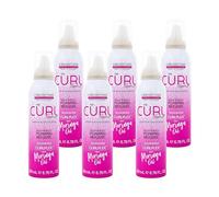 The Curl Company 6 x 200ml Multipack Hold and Body Foaming Mousse, Professionally Formulated with Curplex and Moringa Oil, Defines Curls & Waves, Eliminates Frizz & Smooths Hair, Vegan & Cruelty Free