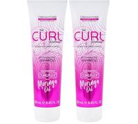 The Curl Company Sulphate-Free Shampoo (250 ml) - Gentle to Curls and Scalp, Perfect for Curls, Kinks, Coils and Waves Professionally formulated with Curplex & Nourishing Moringa Oil. (Pack of 2)