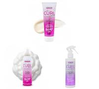 The Curl Company The Curl Edit, Repair Milk, Curl Cream & Mousse | Three-step curl styling set for hydration, definition, bounce and flexible hold with soft touchable results