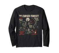 The Cursed Forest Movie Poster Vintage Halloween Forest Long Sleeve T-Shirt