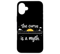 The Curve Is A Myth Flat Earth Society Case for iPhone 16 Plus