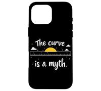 The Curve Is A Myth Flat Earth Society Case for iPhone 16 Pro Max