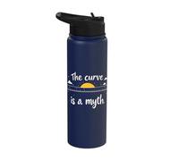 The Curve is A Myth Flat Earth Society Stainless Steel Insulated Water Bottle
