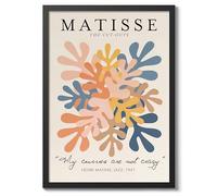 The Cut-Outs Henri Matisse Poster, Modern Art Exhibition Print, Abstract Boho Wall Art, Home Decor Design And Decoration, A2 (Black Frame) - 59.4x42cm