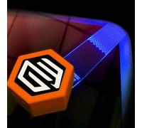 The Cut Right Tinting Light, Magnet-Attached LED Window Tint Light with Interchangeable Reflector Heads, Anti-Scratch and Rechargeable, for Window Film Pattern, Edge Work orange