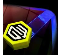 The Cut Right Tinting Light, Magnet-Attached LED Window Tint Light with Interchangeable Reflector Heads, Rechargeable Anti-Scratch Car Wrap Cutting Tool for Window Film Pattern & Edge Work yellow