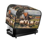 The cute farm animals toaster cover is suitable for 2 small toaster covers with wide slots and comes with a storage pocket to meet diverse baking needs.
