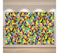 The Cute Hungry Caterpillar Backdrop Banner Cartoon Colorful Dots Theme Photography Background for Kids Boys Girls Newborns Baby Showers Birthday Party Decorations Props Supplies 70.8x47.2in-BECKTEN