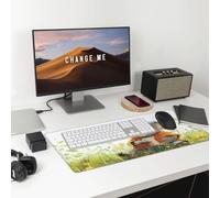 The Cute Little Bear Large Gaming Office Mouse Pad-Durable,Non-Slip,Eco-Friendly Desk Mat for Enhanced Comfort and Stability.