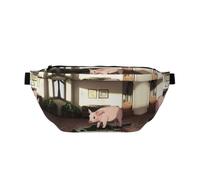The Cute Little Pig in the Apartment Waist Bag