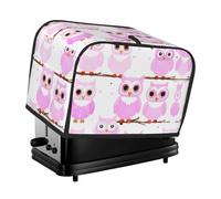 The Cute owl toaster cover is suitable for 2 small toaster covers with wide slots and comes with a storage pocket to meet diverse baking needs.