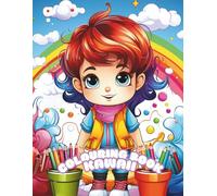 The Cutest Coloring Book Ever for Kids and toddler : Color Adorable Kawaii Characters, Cute and Simple Coloring Fun Featuring Kawaii Bears, Fruits, and Friends ,