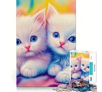The Cutest Kittens Jigsaw Puzzles 1000 Pieces for Adults Reason Skill Toy Calm Relax Exact Cut Heartfelt Gift (50x75cm)
