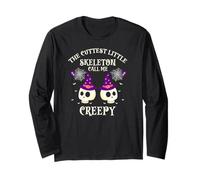 The Cutest Little Skeleton Creepy Halloween Humor Long Sleeve T-Shirt