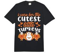 The Cutest Little Turkeys Turkey Nurse Thanksgiving Comfort Colors Adult Heavyweight T-Shirt