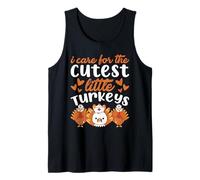 The Cutest Little Turkeys Turkey Nurse Thanksgiving Tank Top