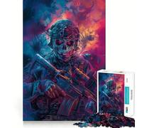 The Cyber Ghost Soldier Jigsaw Puzzle for Teenagers 1000 Pieces Enhance Recall Quiet Fun Exact Edge Artistic Gift (50x75cm)