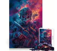 The Cyber Ghost Soldier Jigsaw Puzzles 1000 Piece for Adults Mental Logic Toy Peaceful Fun Firm Cut Cherished Gift (38x26cm)