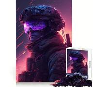 The Cyberpunk Soldier 1000 Piece Jigsaw Puzzle for Teenagers Smart Game Relaxed Mind Pattern Assembly Santa Wish List (38x26cm)