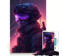 The Cyberpunk Soldier 1000 Piece Jigsaw Puzzle for Teenagers Smart Game Relaxed Mind Pattern Assembly Santa Wish List (38x26cm)