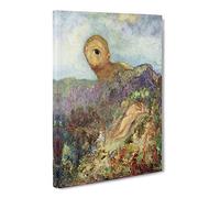 The Cyclops By Odilon Redon Classic Painting Canvas Wall Art Print Ready to Hang, Framed Picture for Living Room Bedroom Home Office Décor, 24x16 Inch (60x40 cm)