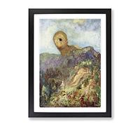 The Cyclops By Odilon Redon Classic Painting Framed Print | A2 Black Framed Wall Art | Ready to Hang | Classic Historical Picture | Living Room Bedroom Lounge Office