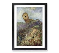 The Cyclops by Odilon Redon Framed Print | A2 Black Framed Wall Art | Ready to Hang | Modern Nature Picture | Living Room Bedroom Lounge Office