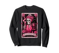 The Dachsund Mom Tarot Card Pink Flowers Cute Wiener Dog Sweatshirt