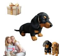 The Dachy 2.0 Dachshund Plush - Emotional Healing on Demand, The Embraces That Lasts Support Dog, Sofa Ornament, Gift for Pet Lovers (Black)