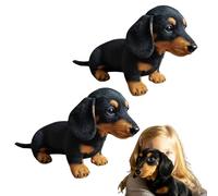 The Dachys 2.0, The Dachys Emotional Healing On Demand Plush, AI Pet Weiner Dog Dachshund, Soft Dachshund Plush Toy (Black*2)
