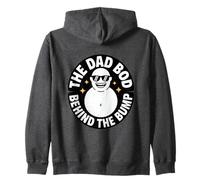 The Dad Bod Behind The Bump Funny Dad Announcement Humor Zip Hoodie