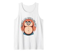 The Dad BOD Behind The Bump Funny Dad to Be Daddy Tank Top