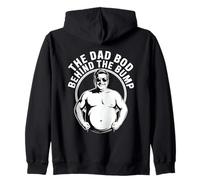 The Dad Bod Behind The Bump Funny Expecting Dad Zip Hoodie