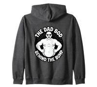 The Dad Bod Behind The Bump Funny Pregnancy Zip Hoodie