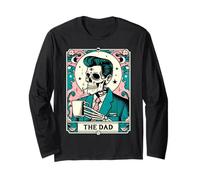The Dad Skull Tarot Card Fathers Day Gentlemen Skeleton Dad Long Sleeve T-Shirt