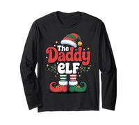 The Daddy Elf Fun Holiday Outfit for Christmas Loving Dads Long Sleeve T-Shirt